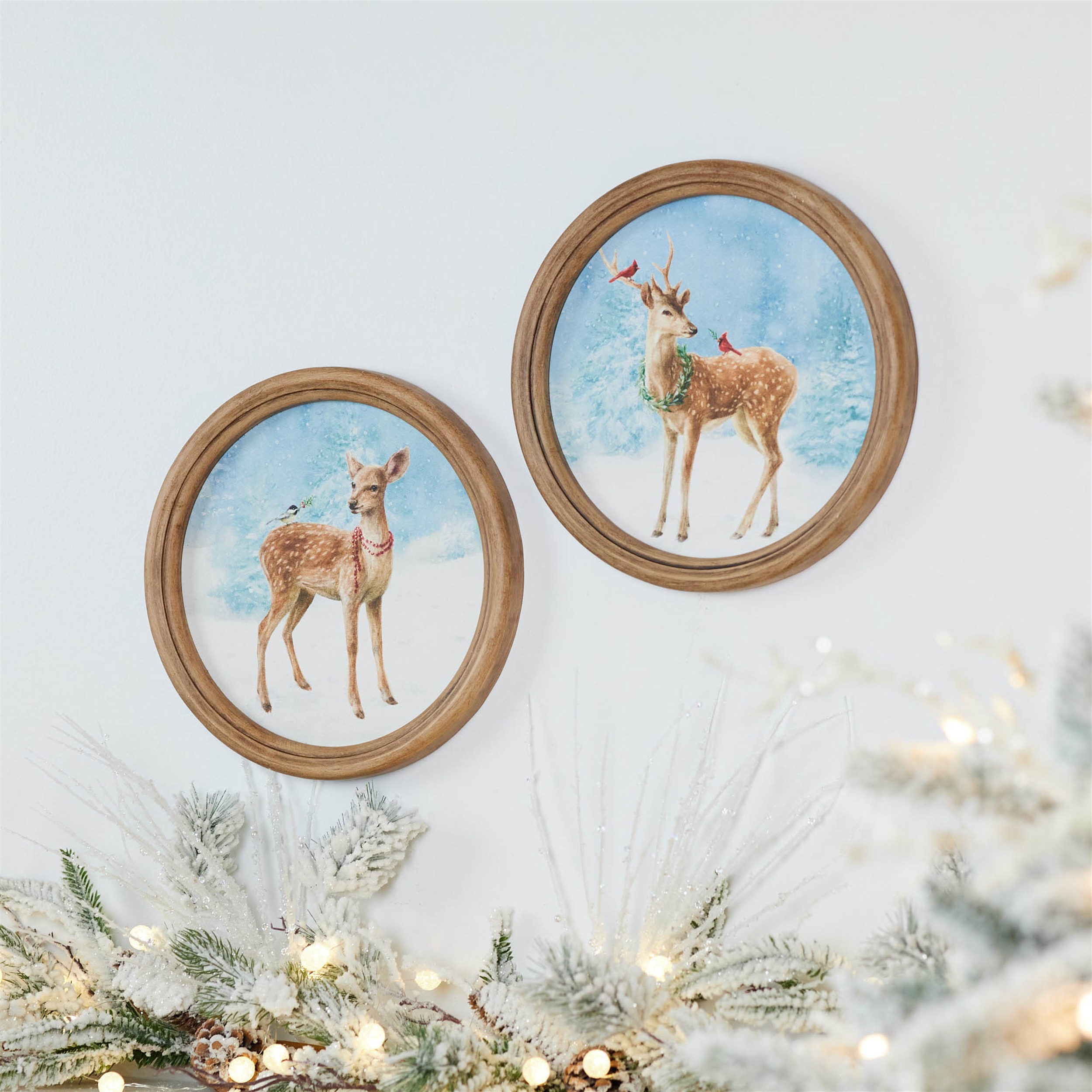 Deer Frame (Set of 2) 11.5"D MDF/Paper - Image 2