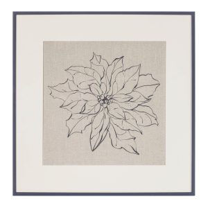 Poinsettia Frame 20"SQ Plastic/Paper/Glass