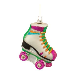 Roller Skate Ornament (Set of 12) 4"H Glass