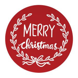 Merry Christmas Plaque 20"D Sheet Iron