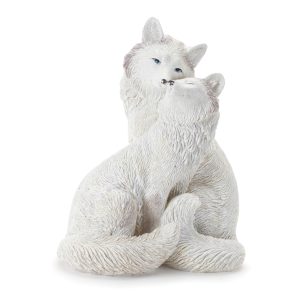 Fox Couple (Set of 2) 8"H Resin