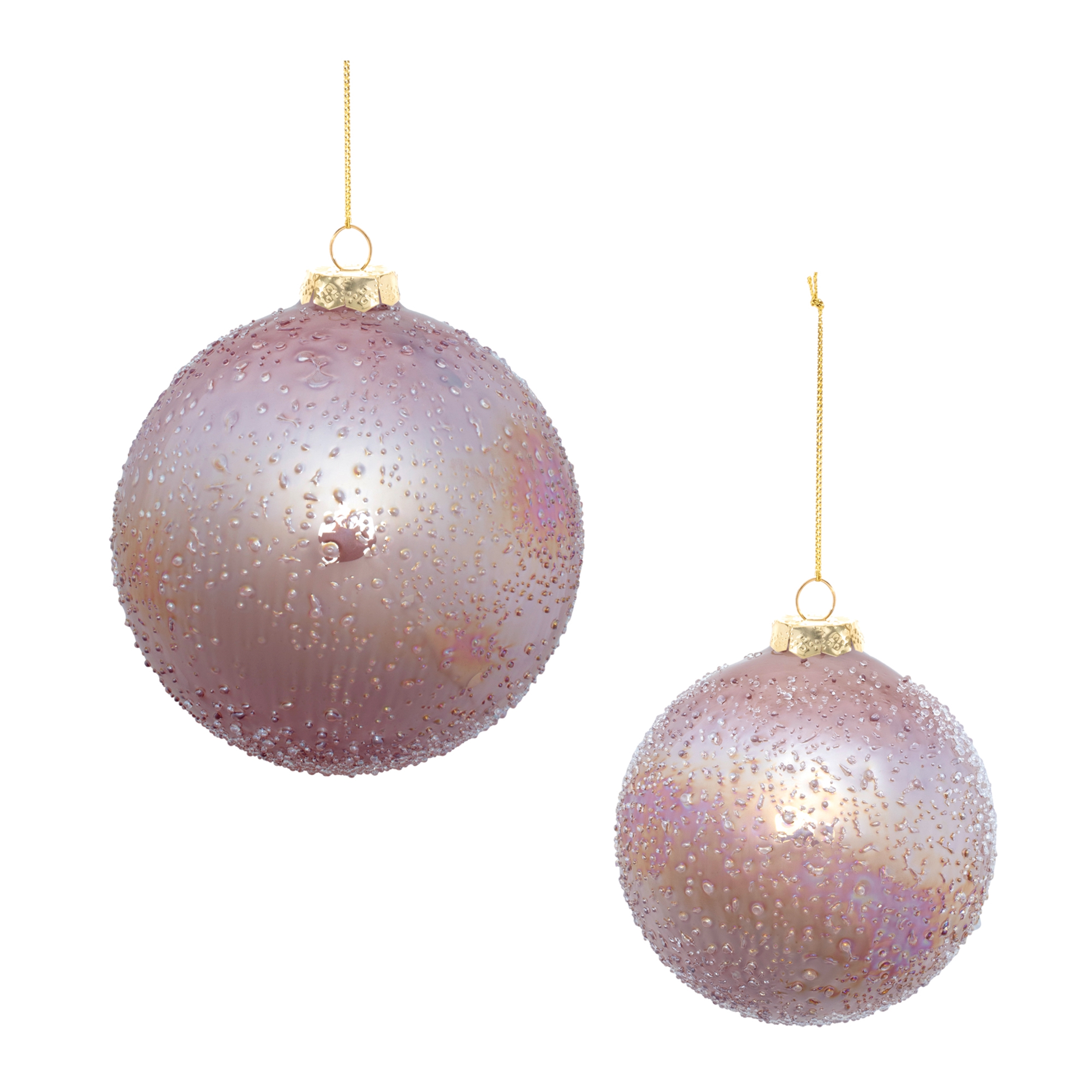 Ball Ornament (Set of 4) 3"D, 5"D Glass