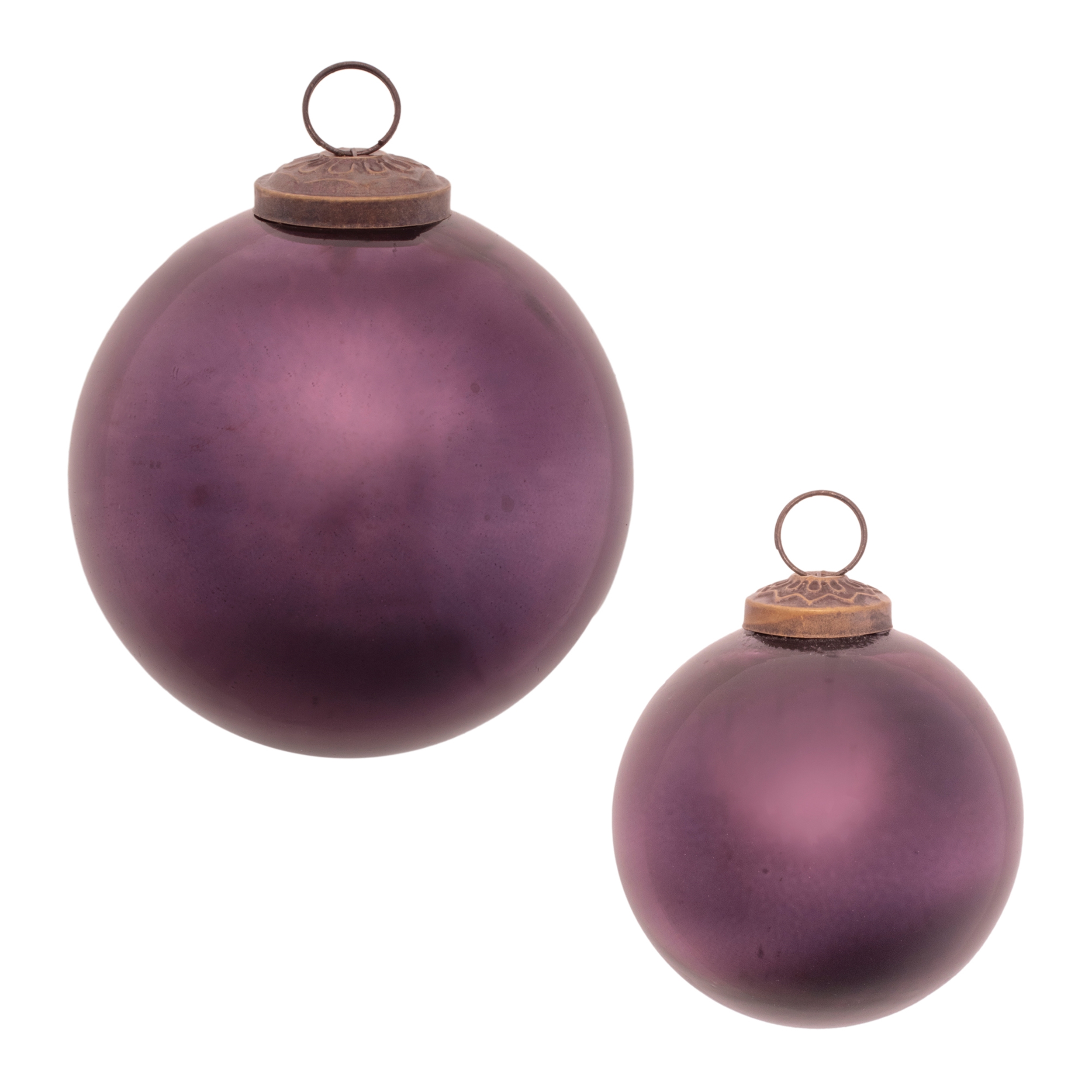 Ball Ornament (Set of 12) 3"D, 4"D Glass