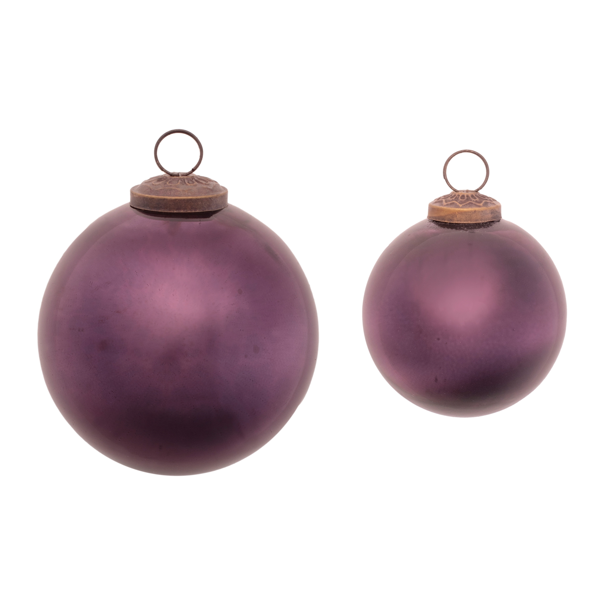 Ball Ornament (Set of 12) 3"D, 4"D Glass - Image 2
