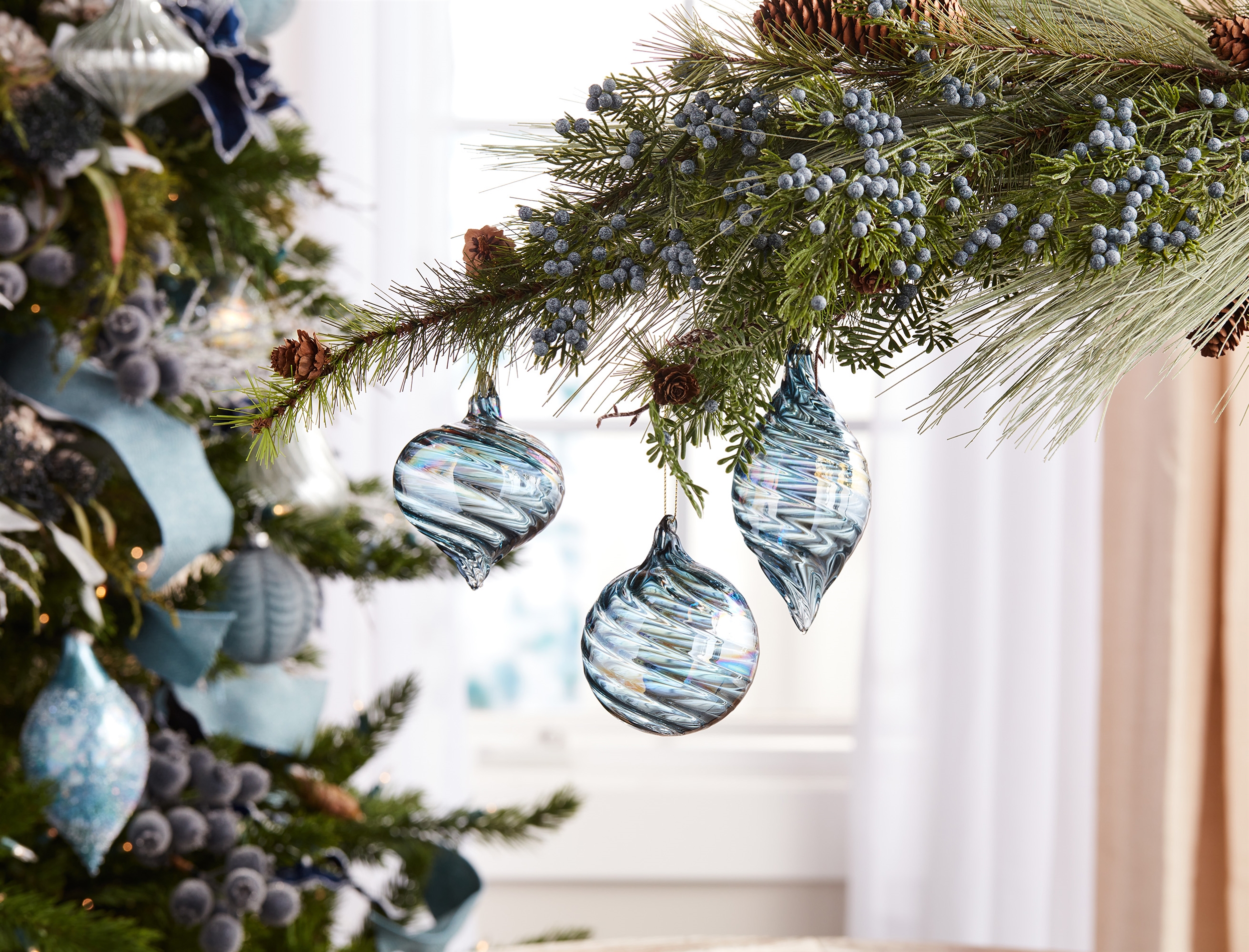 Ornament (Set of 12) 3"D, 4"H, 5"H Glass - Image 3