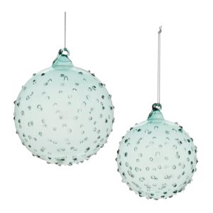 Ornament (Set of 12) 3"D, 4"D Glass