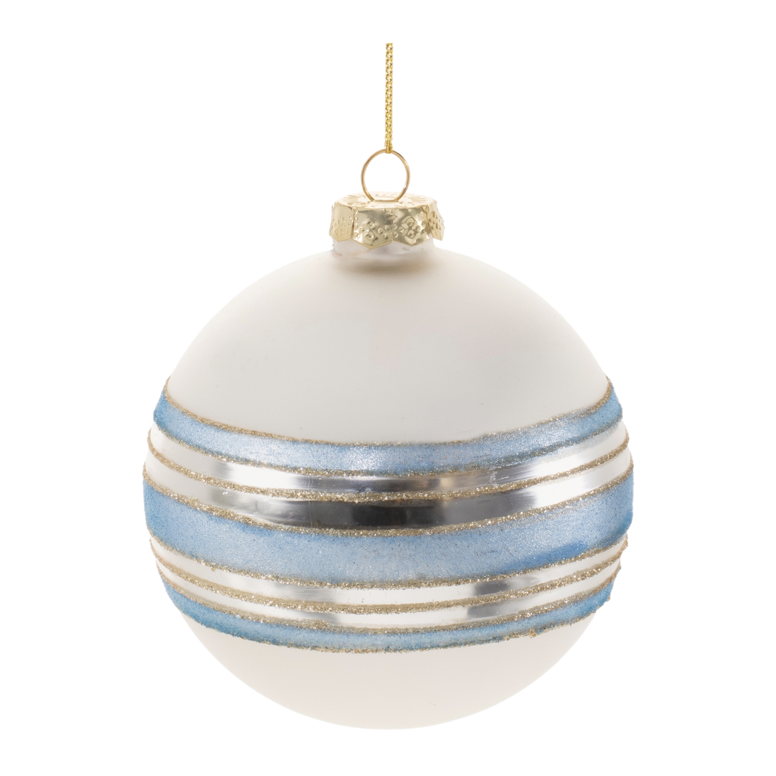 Ball Ornament (Set of 6) 4"D Glass