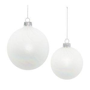 Ball Ornament (Set of 12) 3"D, 4"D Glass