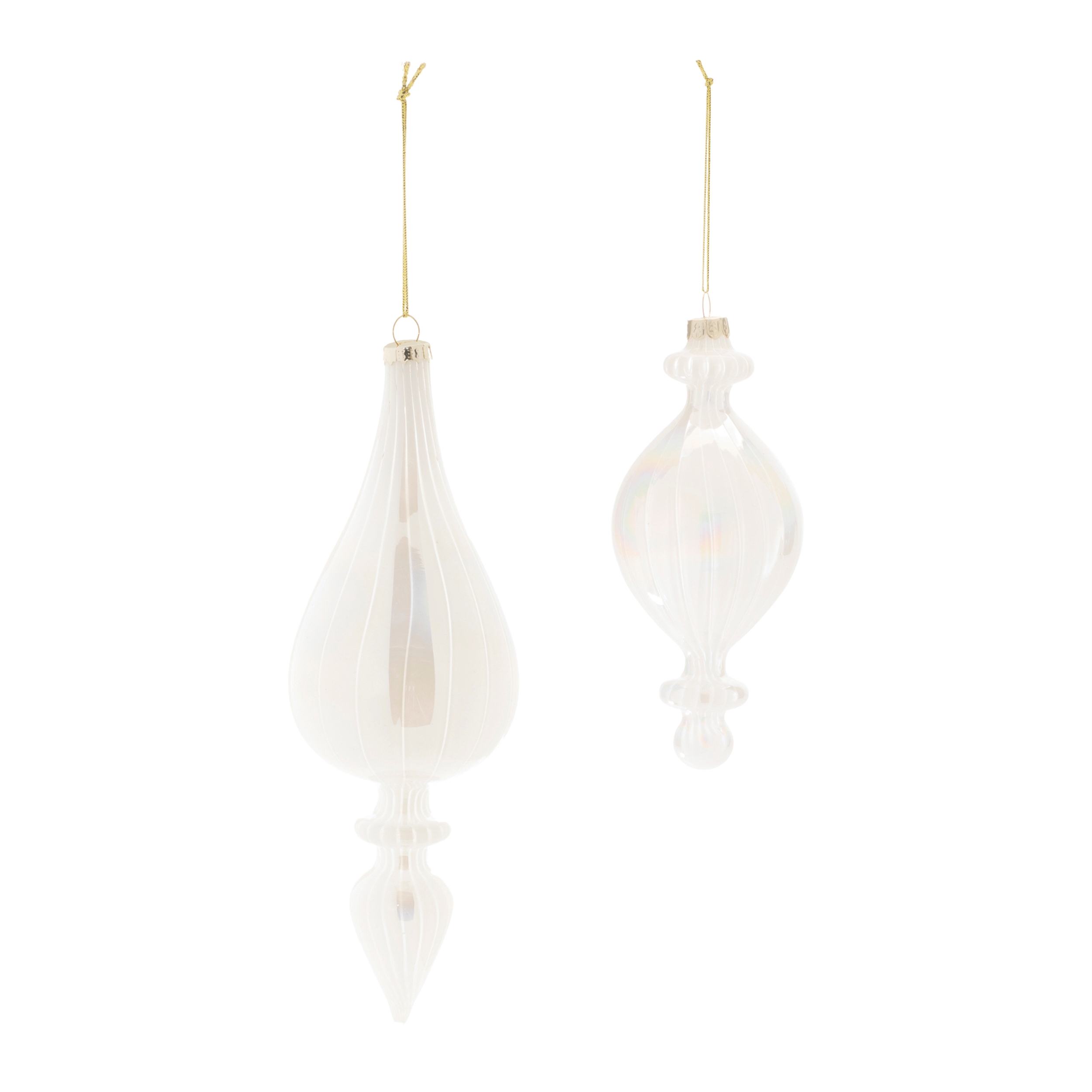 Ornament (Set of 6) 7.5"H, 9"H Glass - Image 2