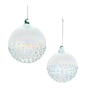 Ball Ornament (Set of 12) 3"D, 4"D Glass