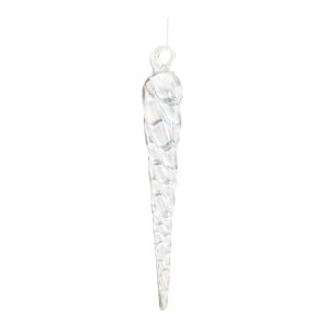 Icicle Ornament (Set of 24) 3.75"H Glass