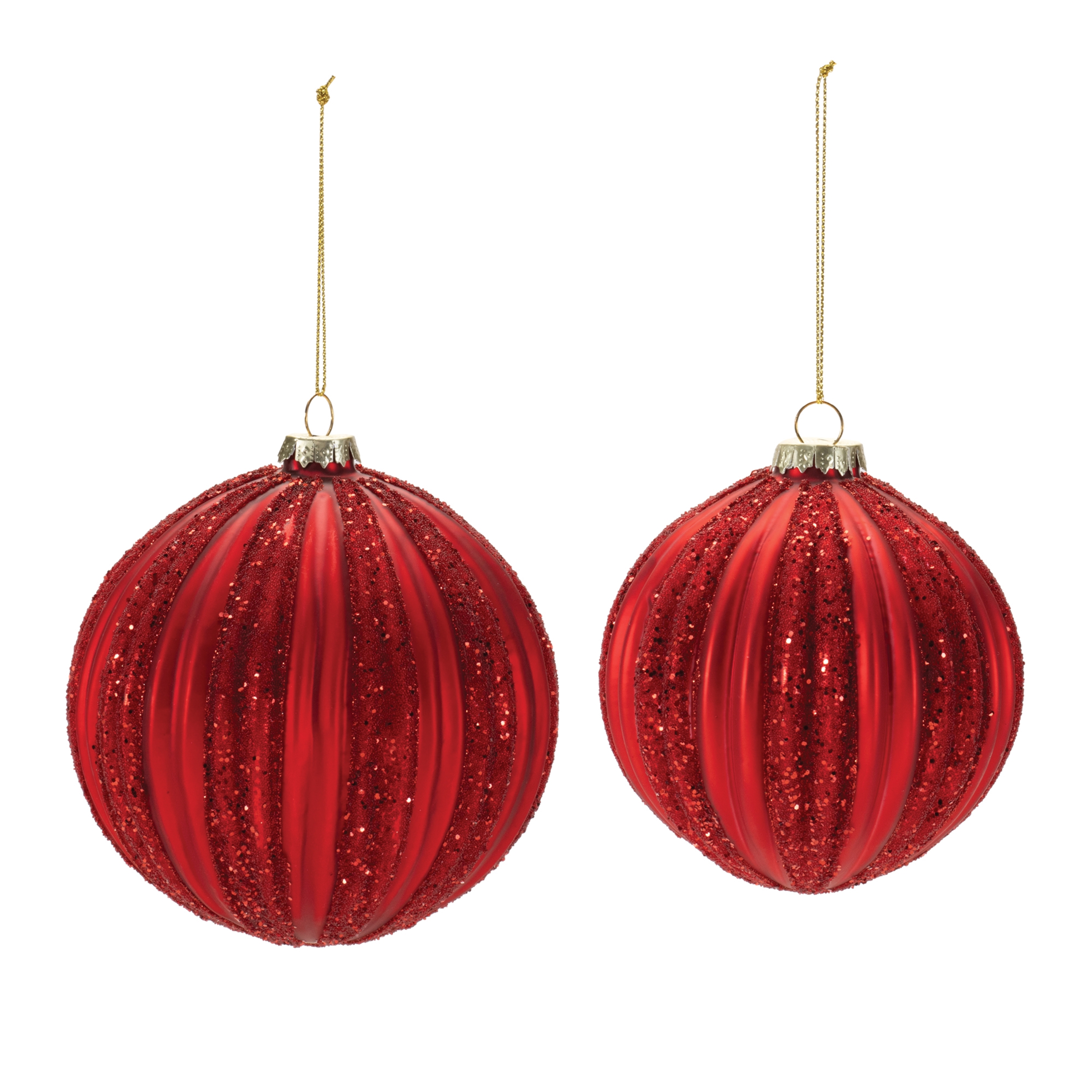 Ball Ornament (Set of 4) 4"D, 5"D Glass - Image 2