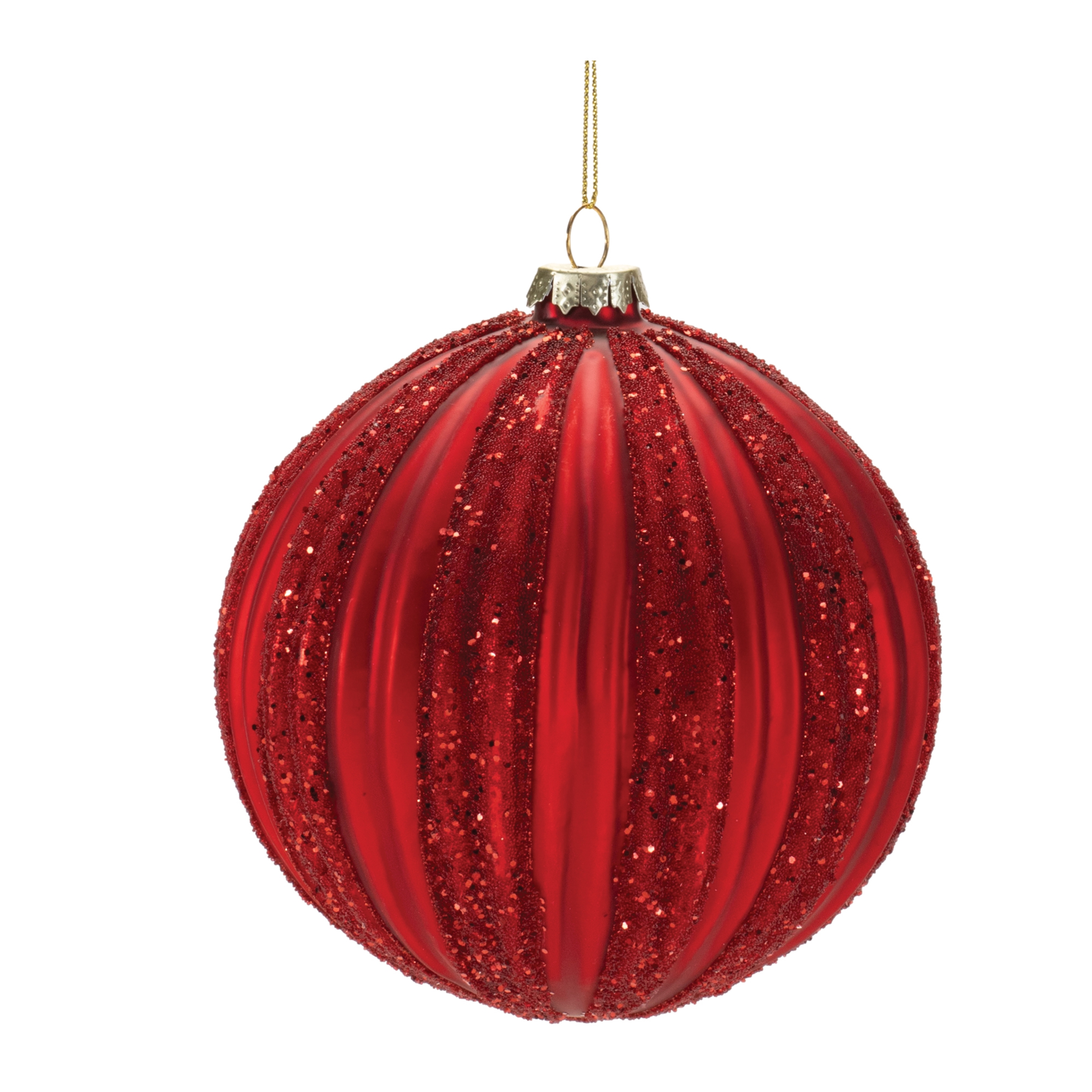 Ball Ornament (Set of 4) 4"D, 5"D Glass - Image 3