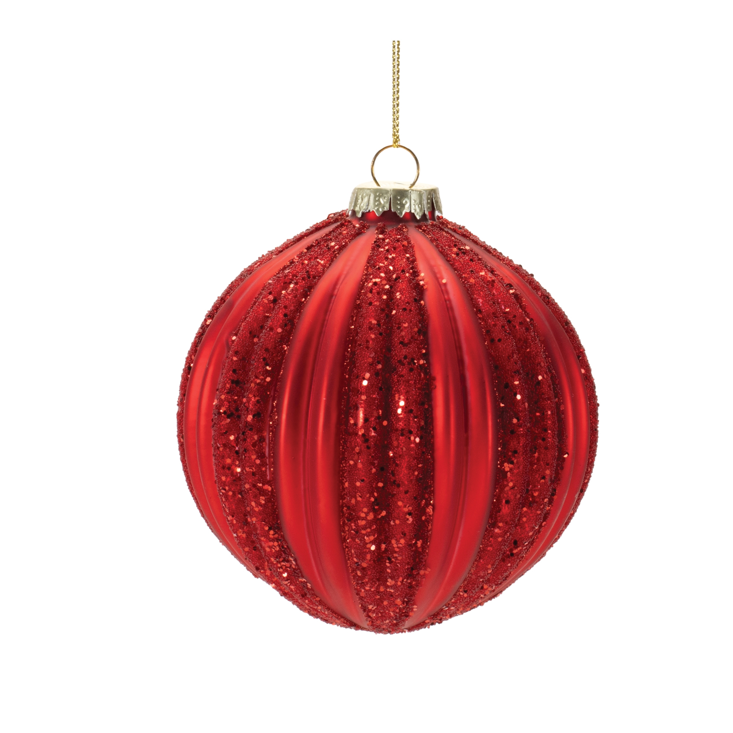 Ball Ornament (Set of 4) 4"D, 5"D Glass - Image 4
