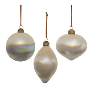 Ornament (Set of 6) 4"D, 4"H, 6"H Glass