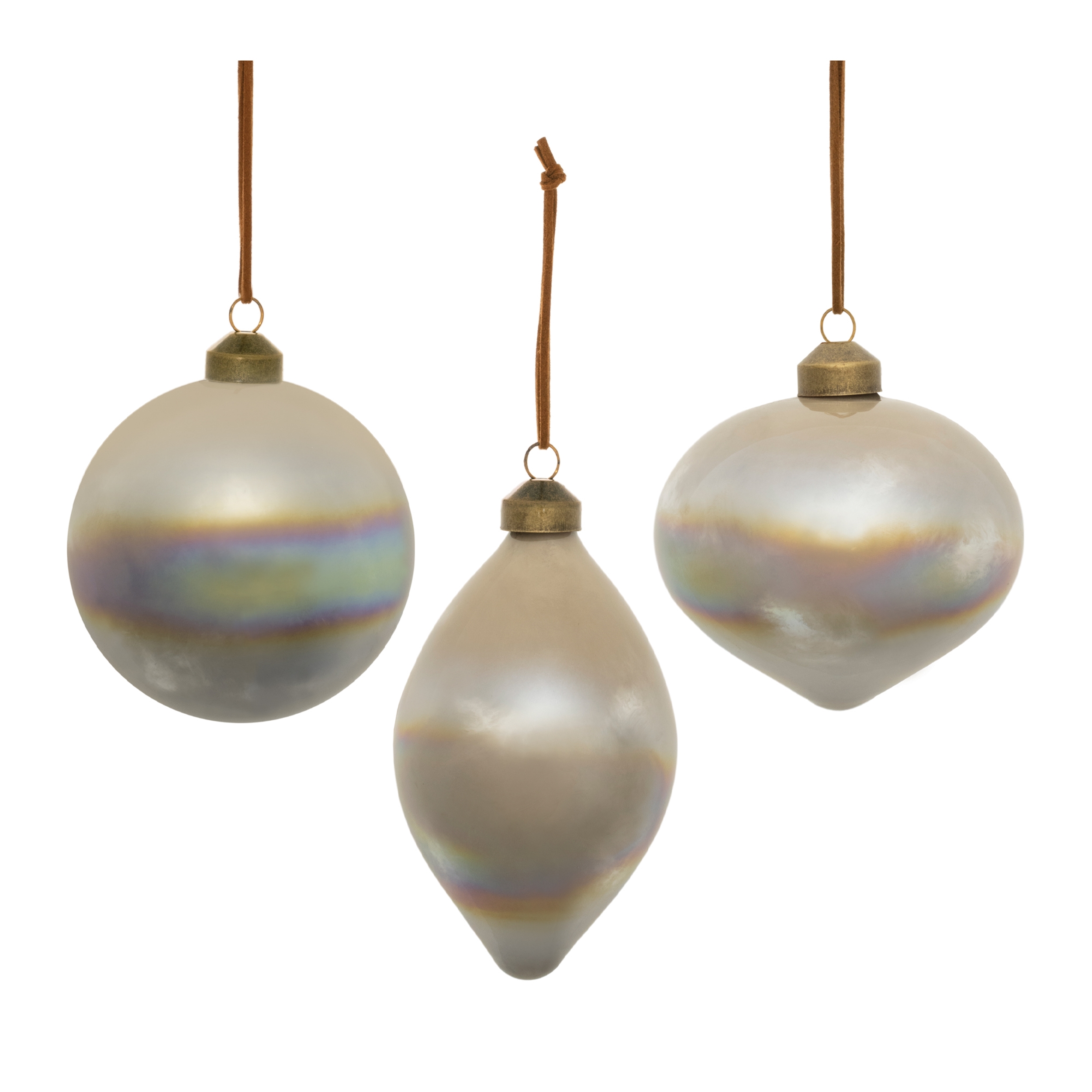 Ornament (Set of 6) 4"D, 4"H, 6"H Glass