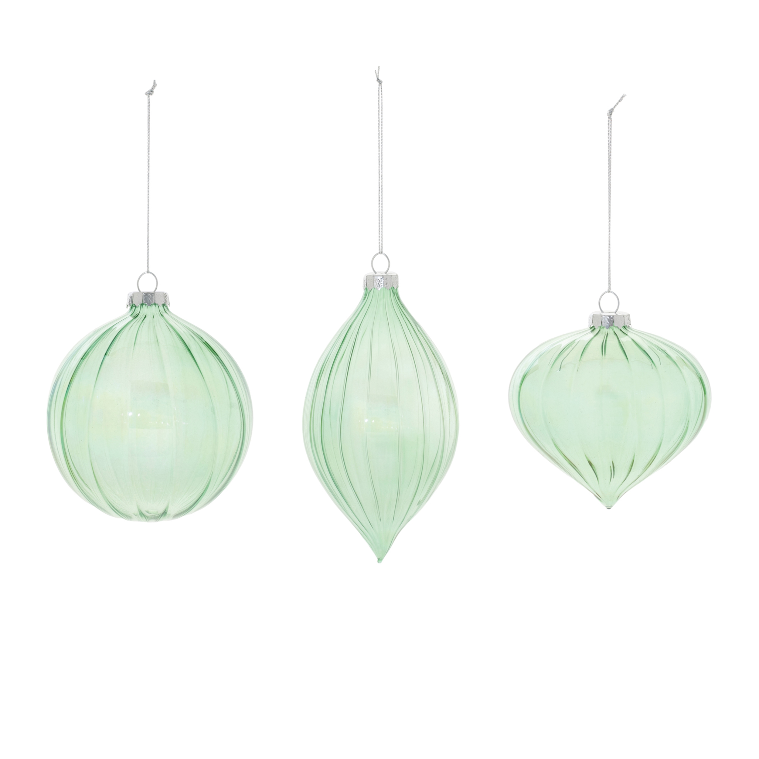 Ornament (Set of 6) 3.5"H, 4"D, 5.5"H Glass - Image 2