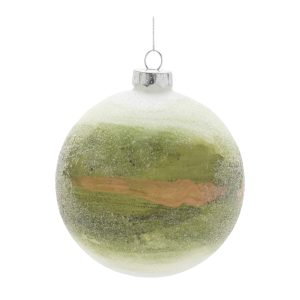 Ball Ornament (Set of 6) 4"D Glass