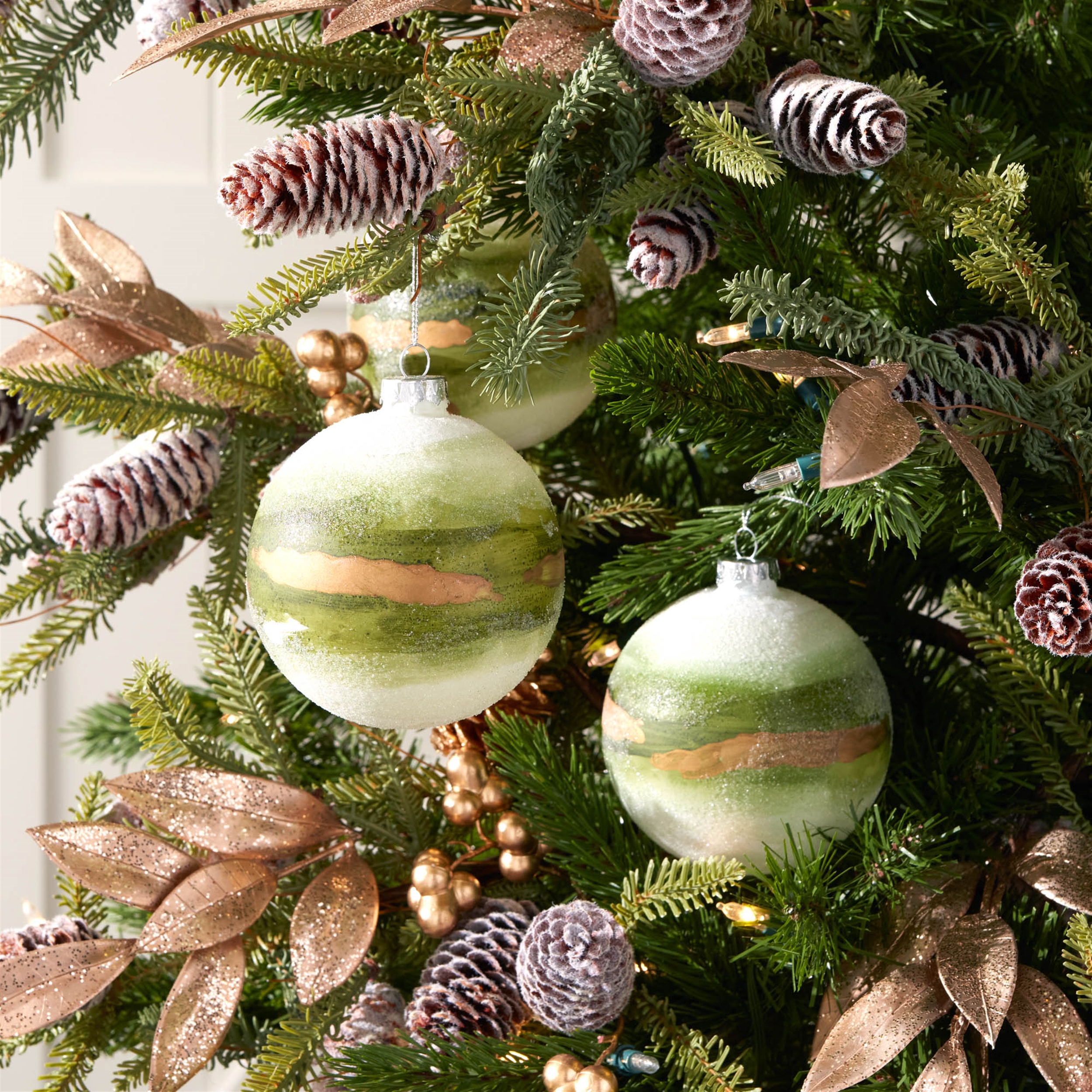 Ball Ornament (Set of 6) 4"D Glass - Image 2