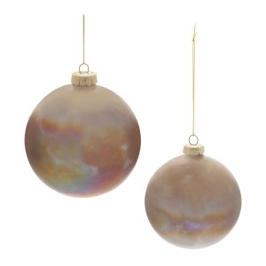 Ball Ornament (Set of 4) 4"D, 5"D Glass