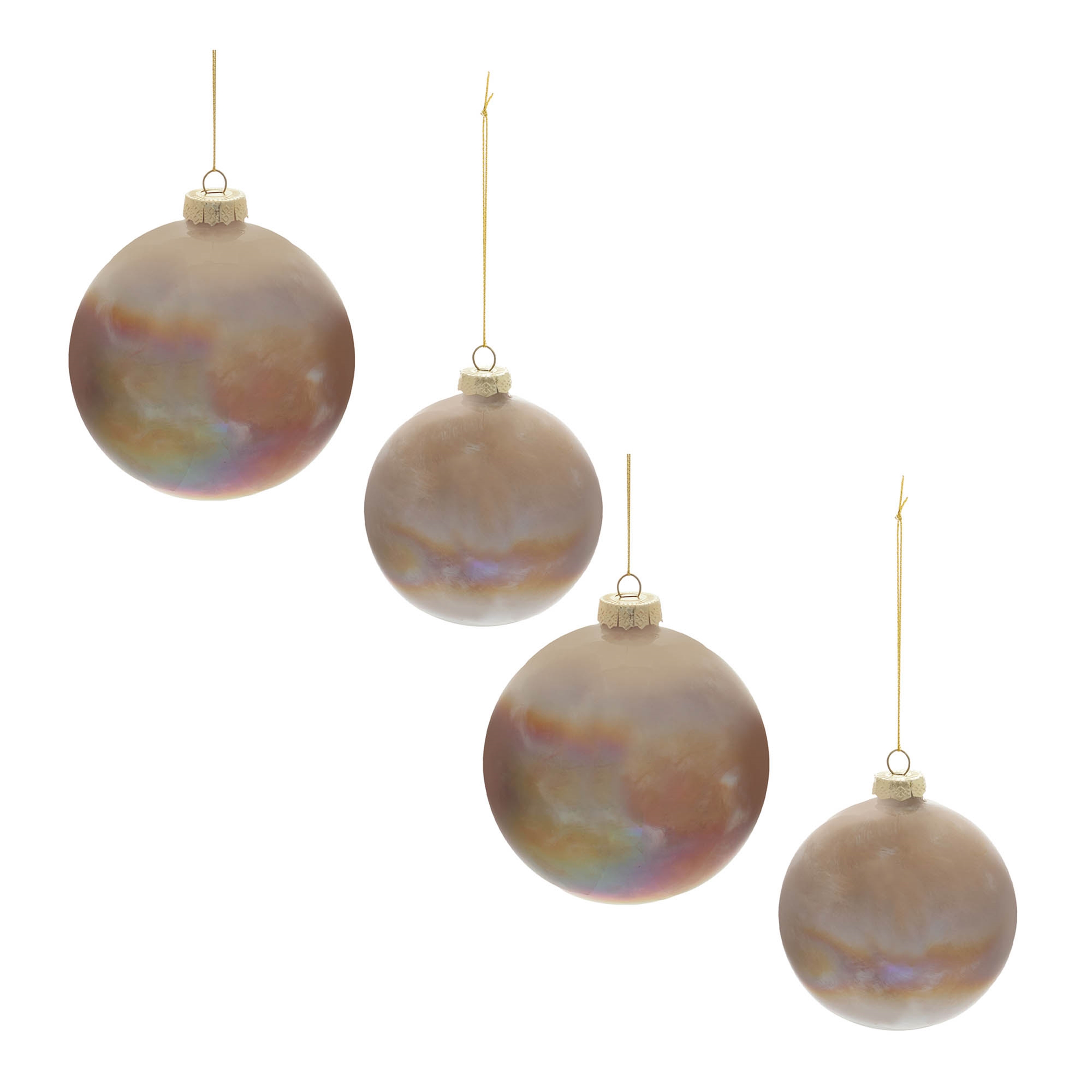 Ball Ornament (Set of 4) 4"D, 5"D Glass - Image 5