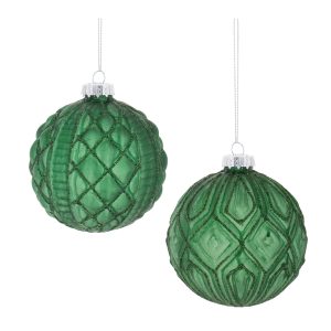 Ball Ornament (Set of 12) 3"D Glass