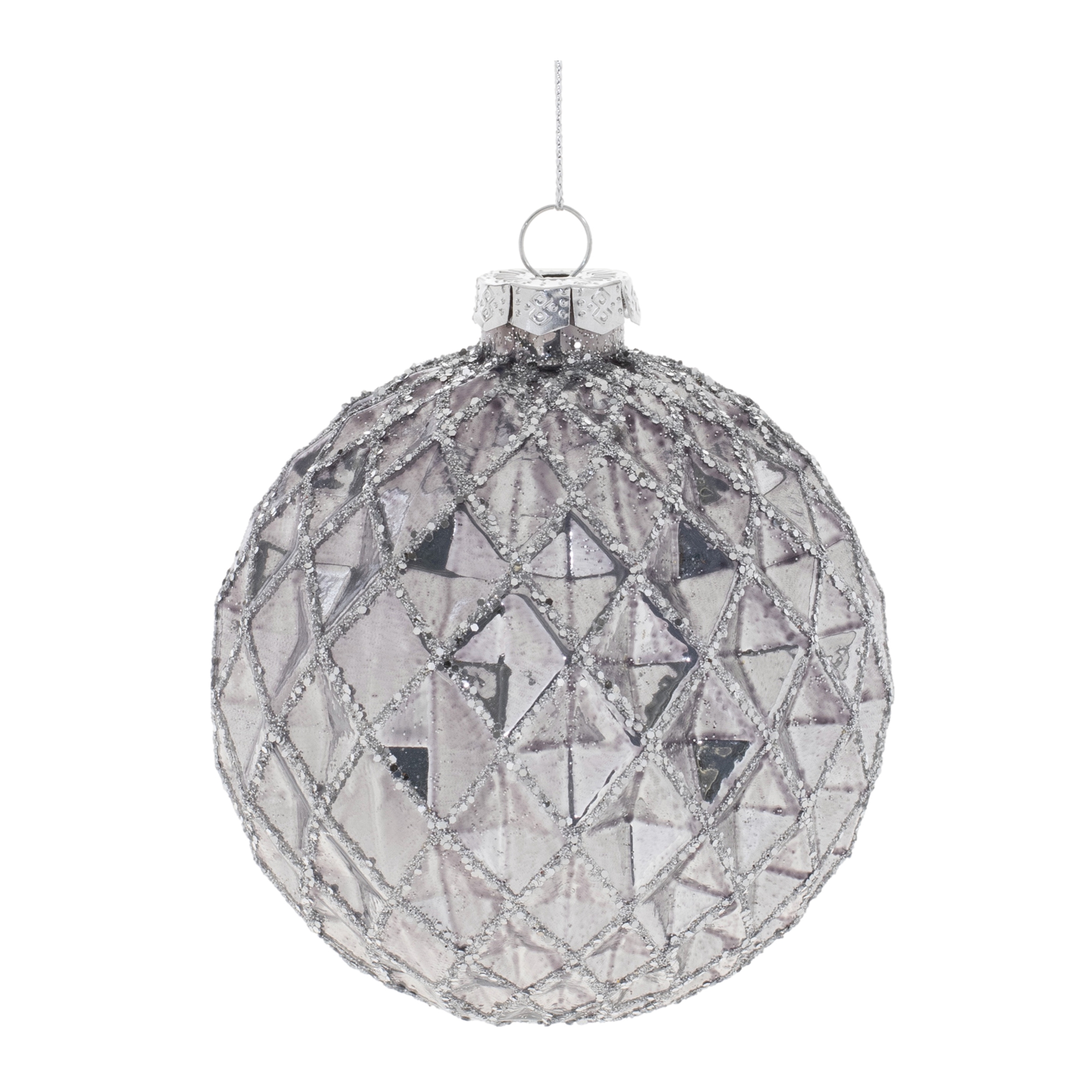 Ball Ornament (Set of 6) 4"D Glass - Image 4