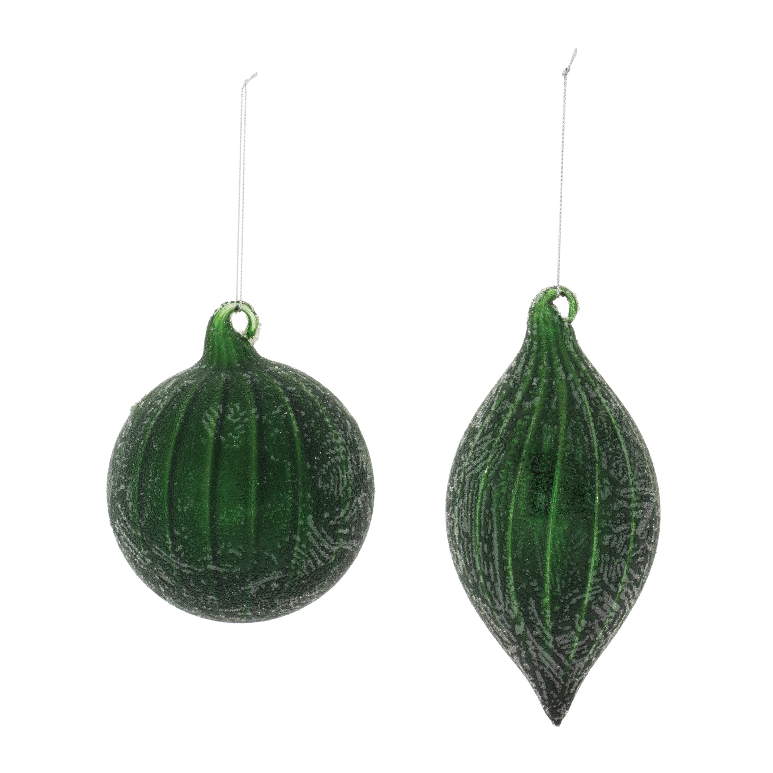 Ornament (Set of 6) 4"D, 6.5"H Glass - Image 2