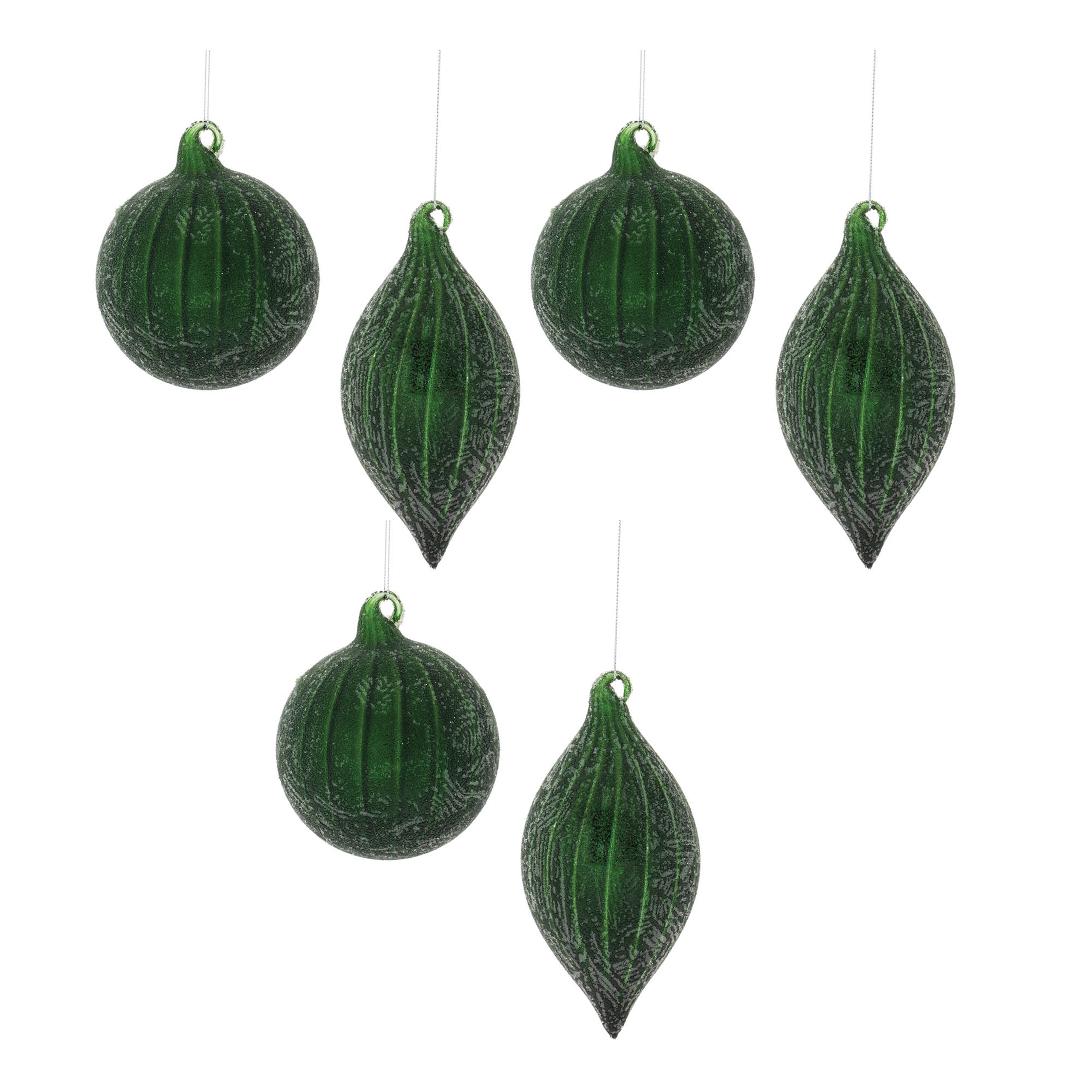 Ornament (Set of 6) 4"D, 6.5"H Glass - Image 5