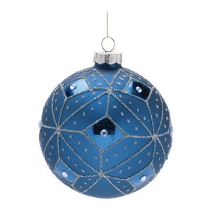 Ball Ornament (Set of 6) 4"D Glass