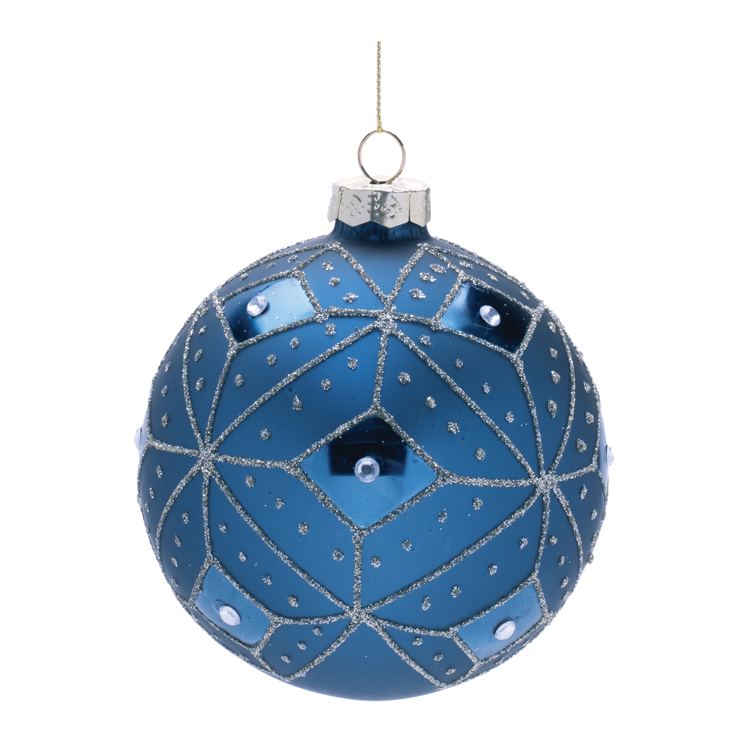 Ball Ornament (Set of 6) 4"D Glass