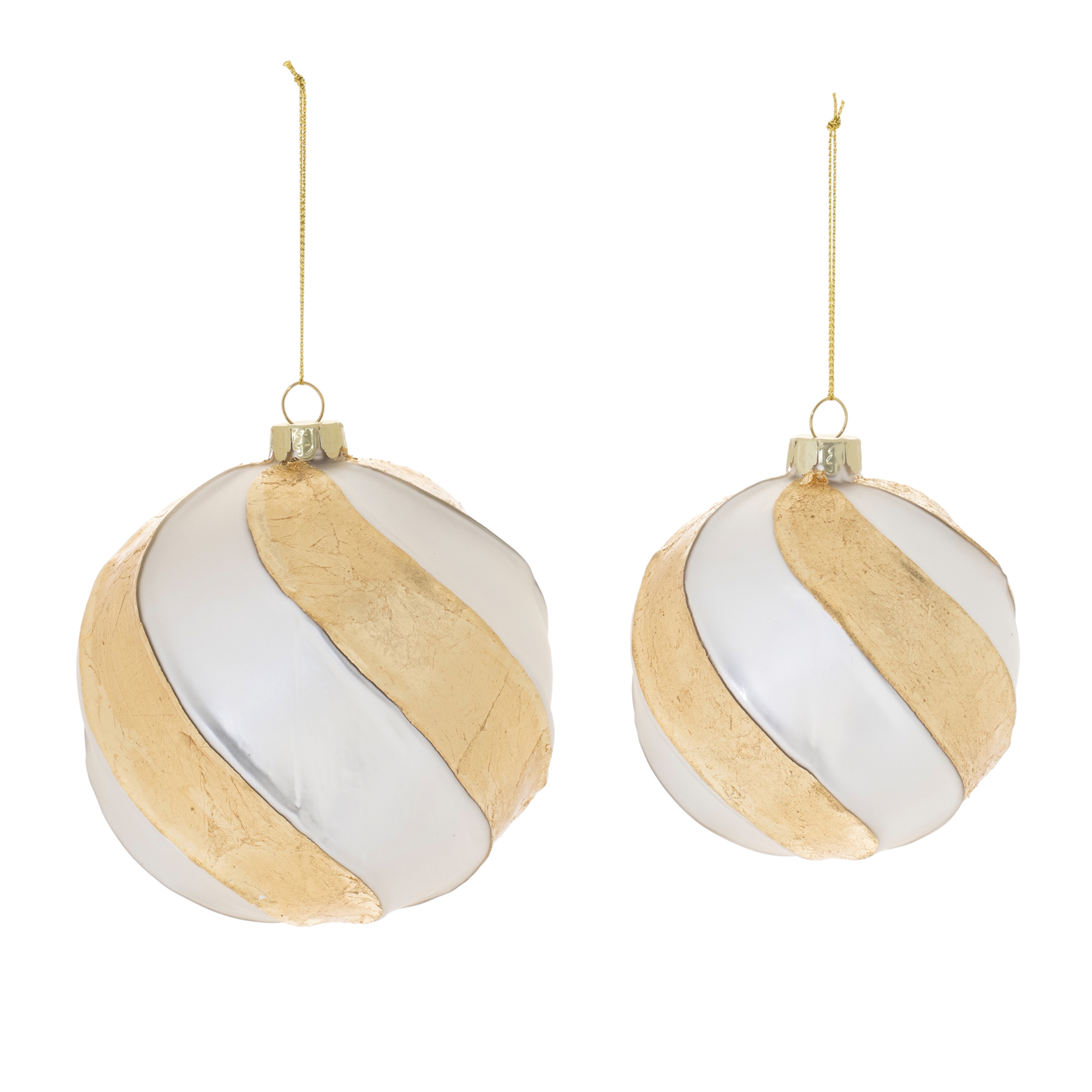 Ball Ornament (Set of 6) 4"D, 5"D Glass - Image 2