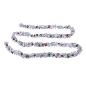 Tinsel and Bell Garland (Set of 2) 6'L Plastic