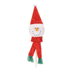 Snowman Pick (Set of 6) 12"H Polyester