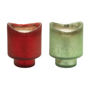 Candle in Glass (Set of 2) 4"D x 5"H Glass/Paraffin/Soy