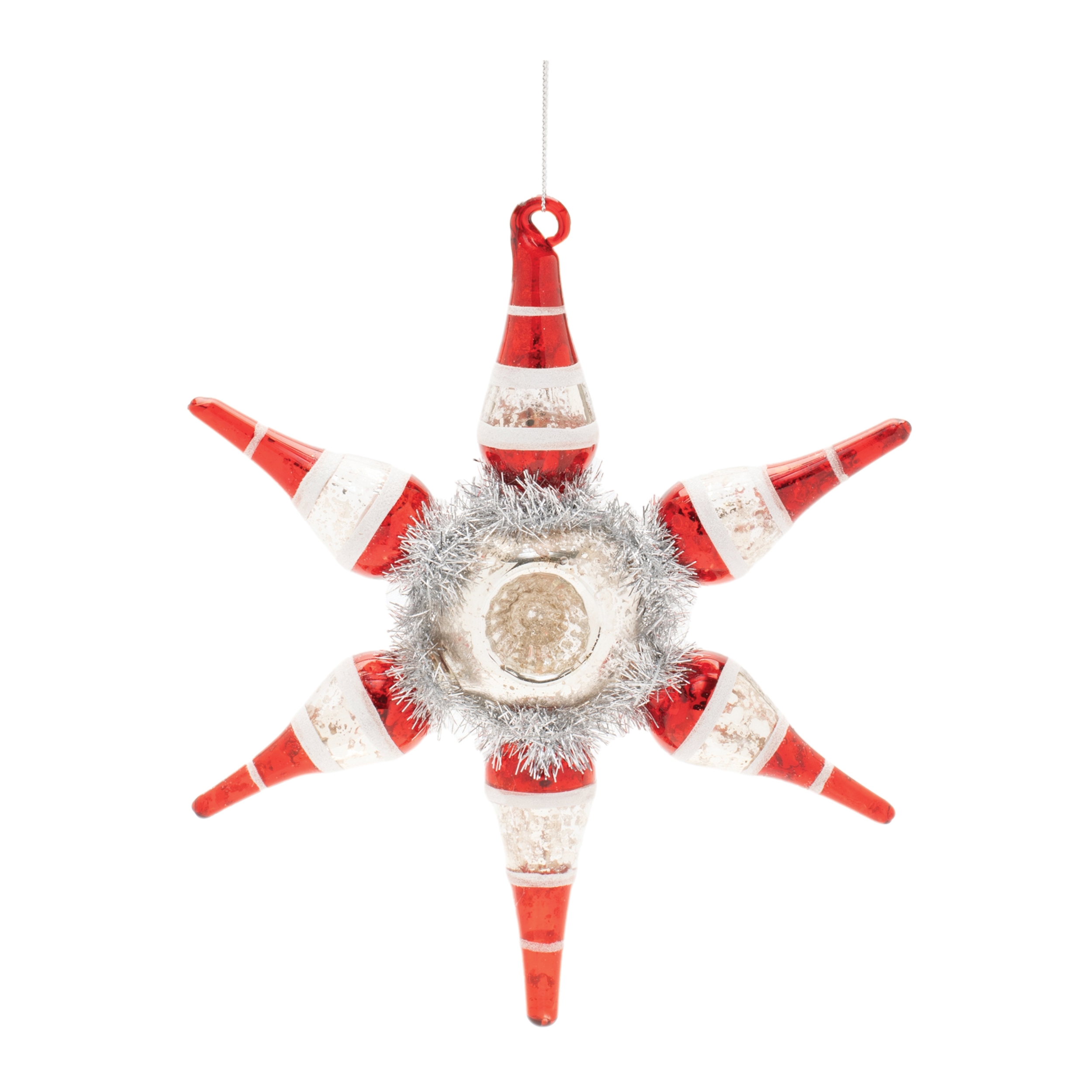 Reflector Snowflake Ornament (Set of 4) 8"H Glass - Image 3