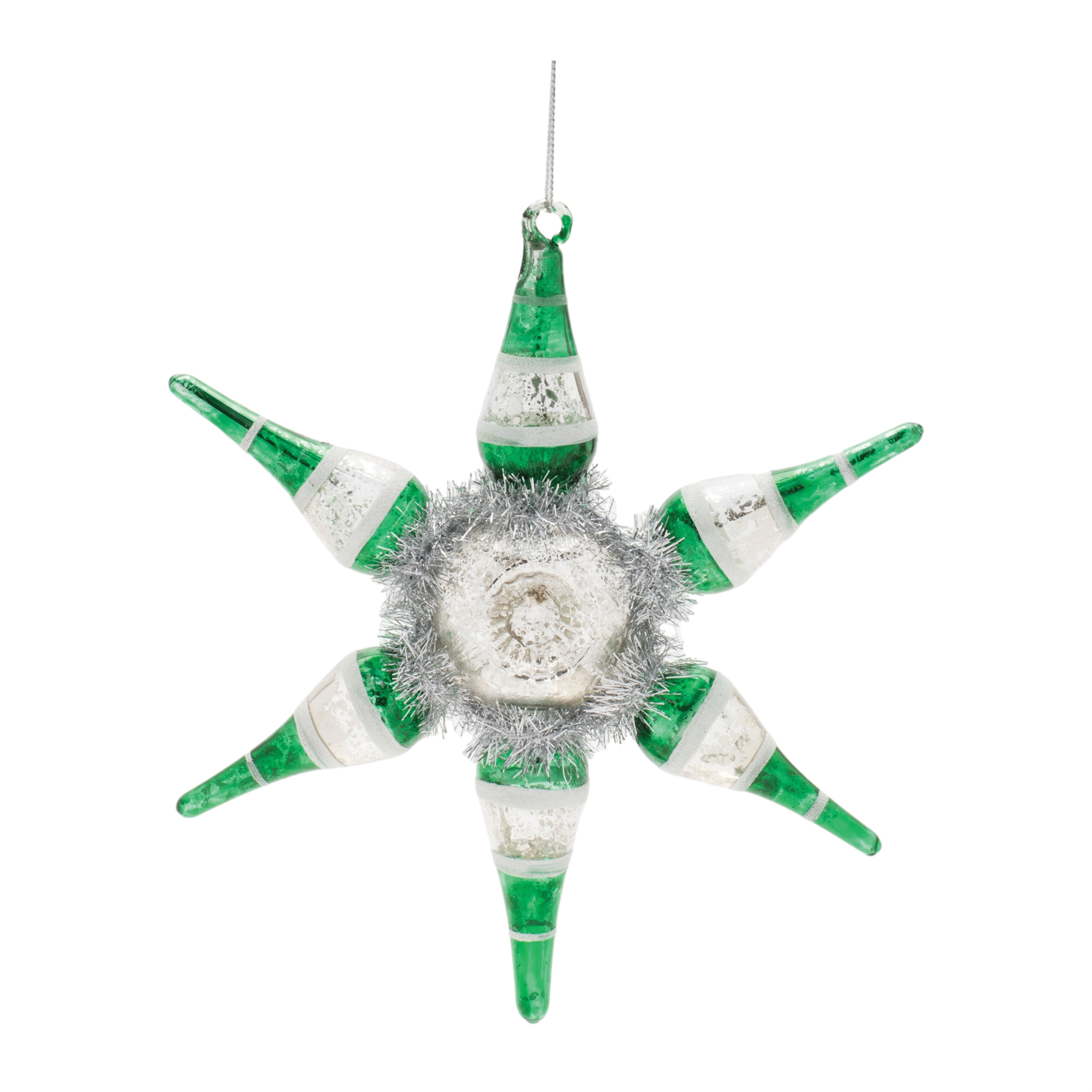 Reflector Snowflake Ornament (Set of 4) 8"H Glass - Image 4
