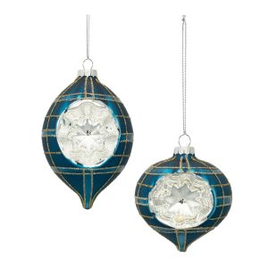 Reflector Ornament (Set of 12) 3.25"H, 4"H Glass