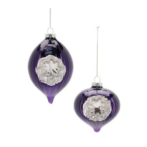 Reflector Ornament (Set of 12) 3.25"H, 4.25"H Glass