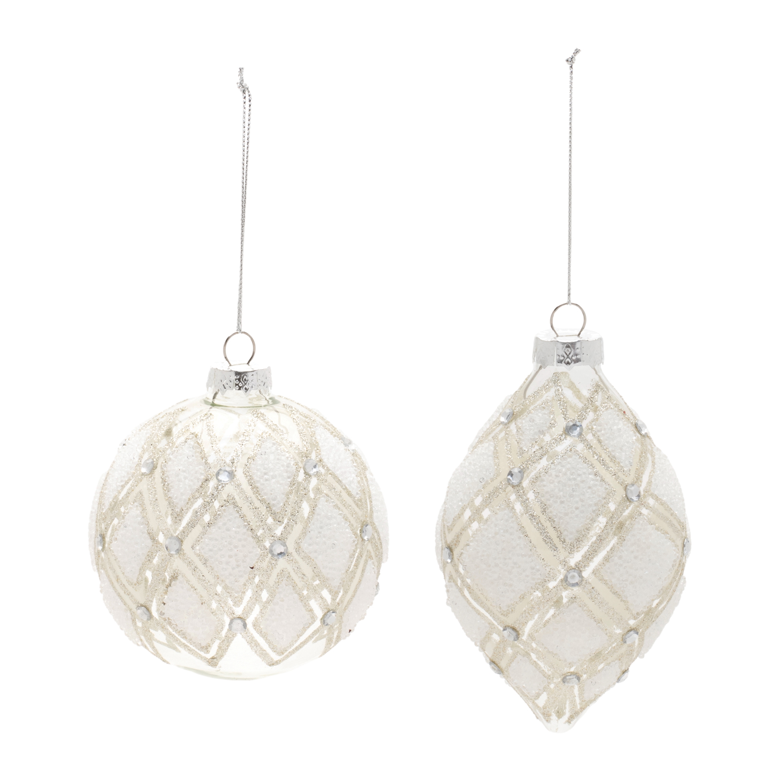 Ornament (Set of 6) 4"D, 5.5"H Glass - Image 2