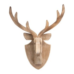 Deer Mount 21"H Wood