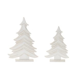 Tree (Set of 2) 13.5"H, 17"H Wood
