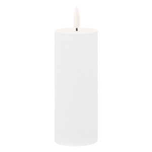 FIA Wick Candle WHITE (Set of 4) 2"D x 5"H Wax/Plastic 2 AA Batteries Not Included