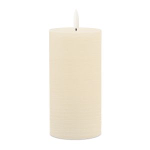 FIA Wick Candle CREAM (Set of 2) 3"D x 6"H Wax/Plastic 2 C Batteries Not Included