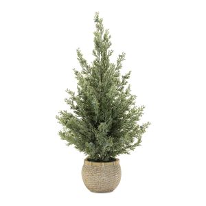 Potted Mini Pine Tree (Set of 2) 23"H Plastic