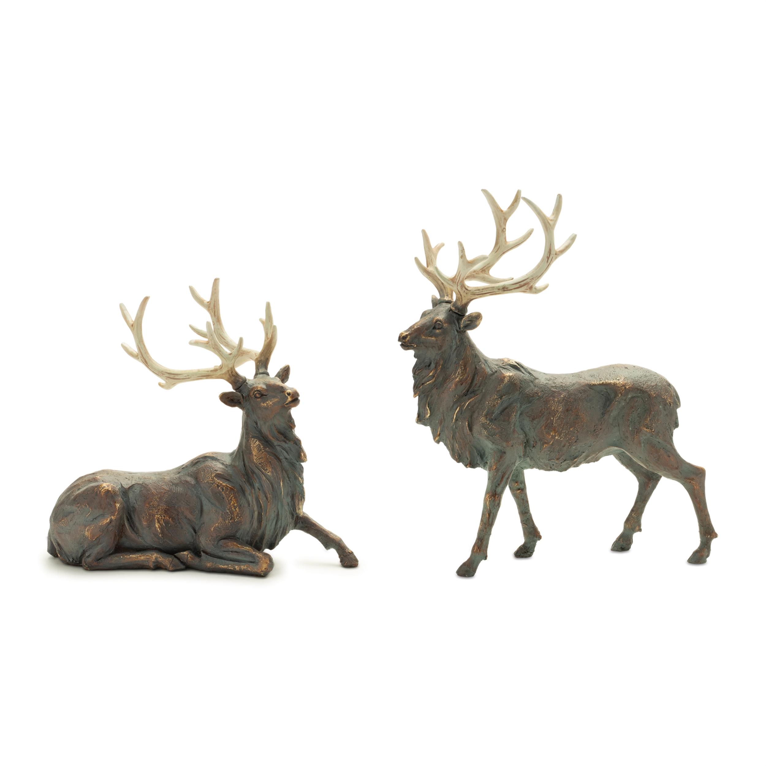 Deer (Set of 2) 9.5"H, 12"H Resin