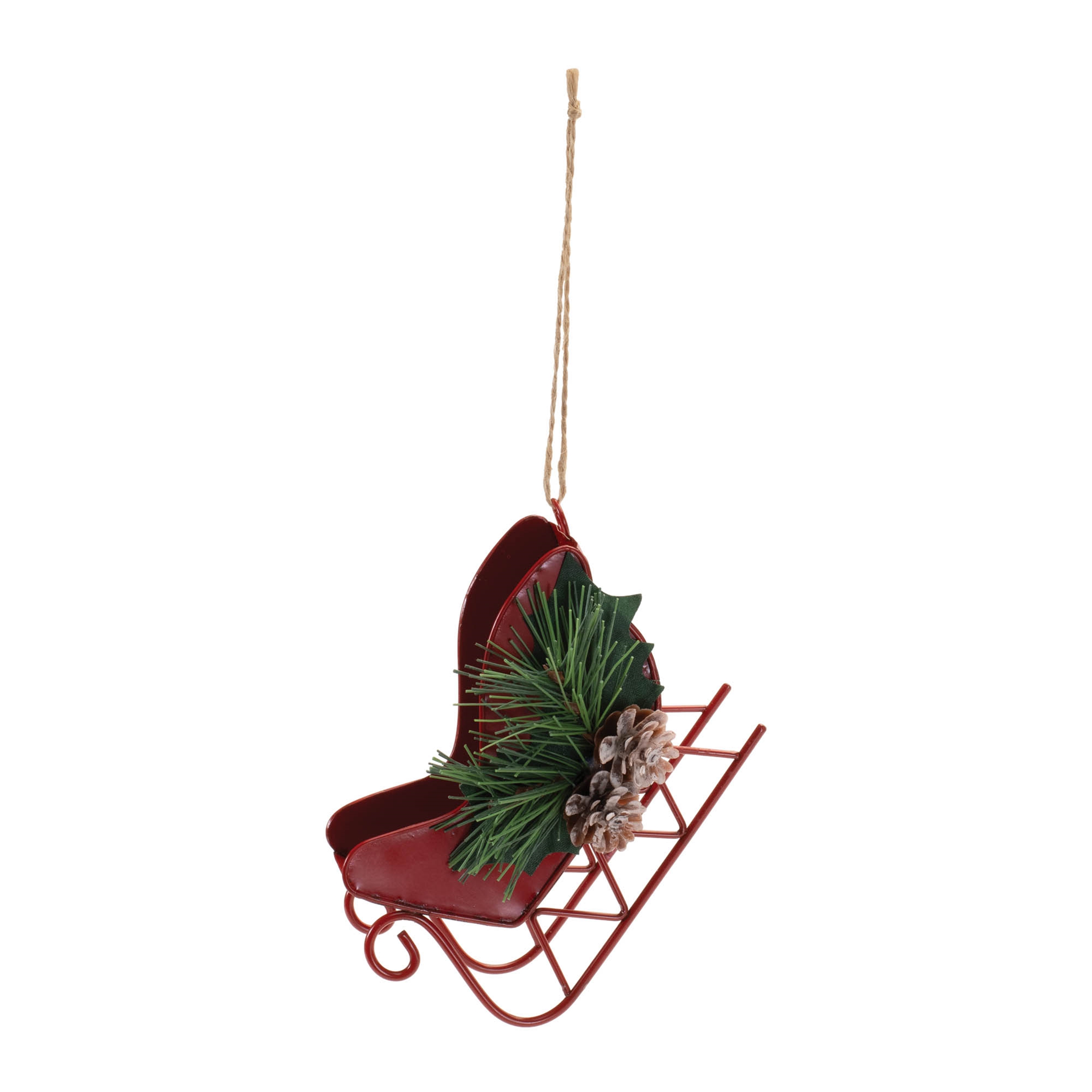 Sleigh Ornament (Set of 12) 4"H Iron - Image 2