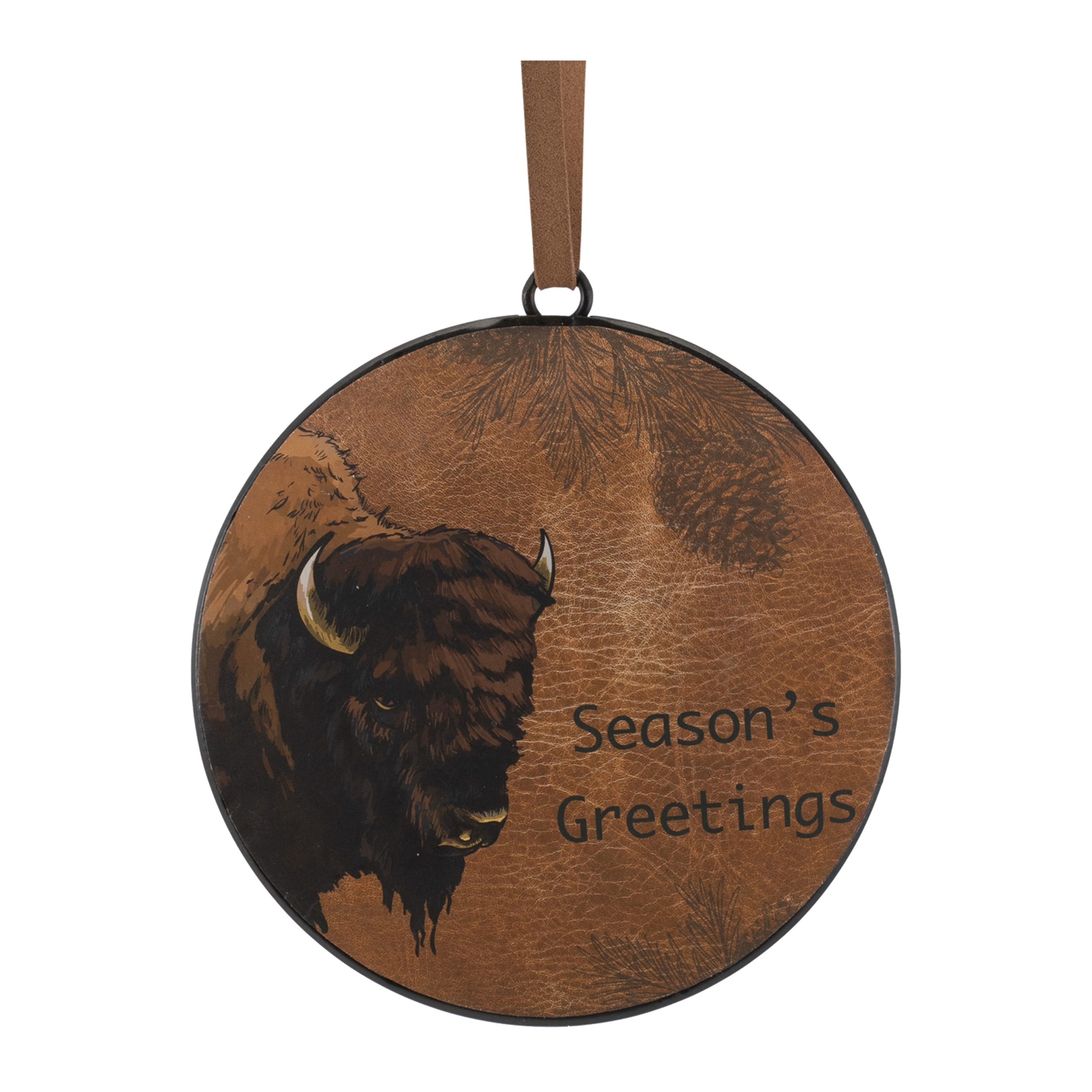 Bison Disc Ornament (Set of 12) 6"H Iron