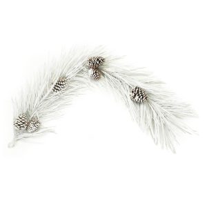 Flocked Pine Garland 48"L PVC