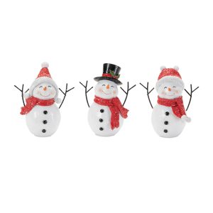 Snowman (Set of 3) 5"H Resin